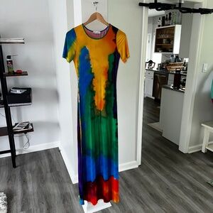 Paco Rabanne Tie-Dye Maxi Dress